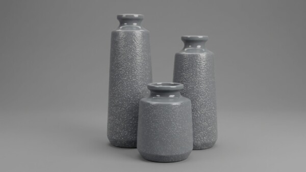 Vaso Cerâmica Cinza (Unidade)